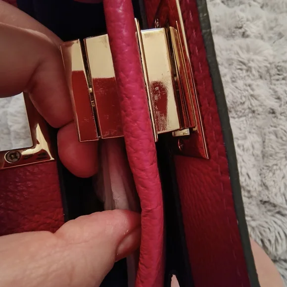 Toro Firenze Italian Genuine Leather Pink Bag - Picture 10 of 16